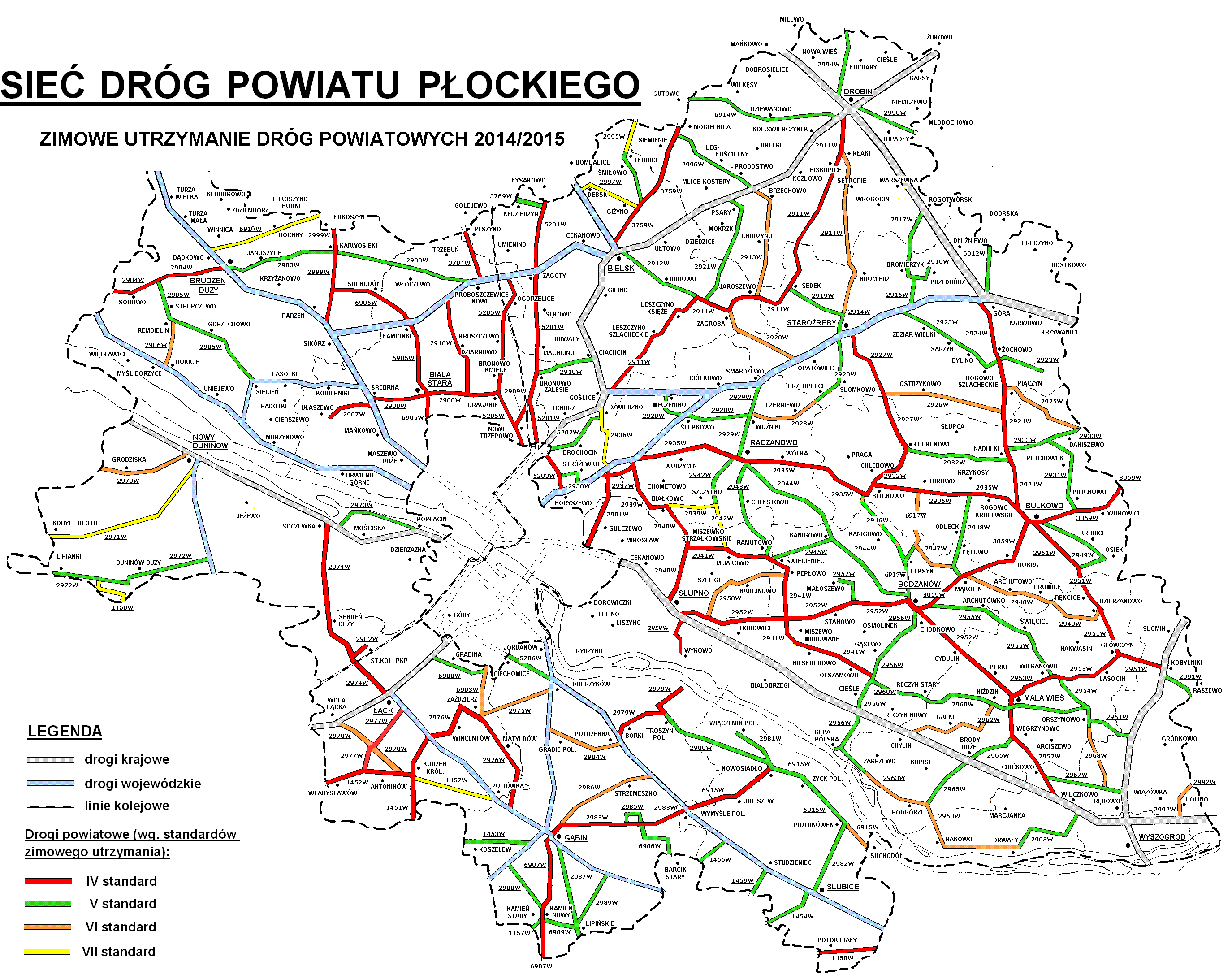 Mapa drog ZDP ZIMA 2014 2015